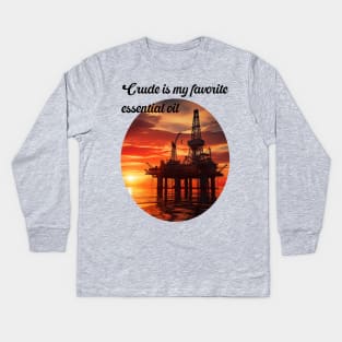 Essential oil offshore Kids Long Sleeve T-Shirt